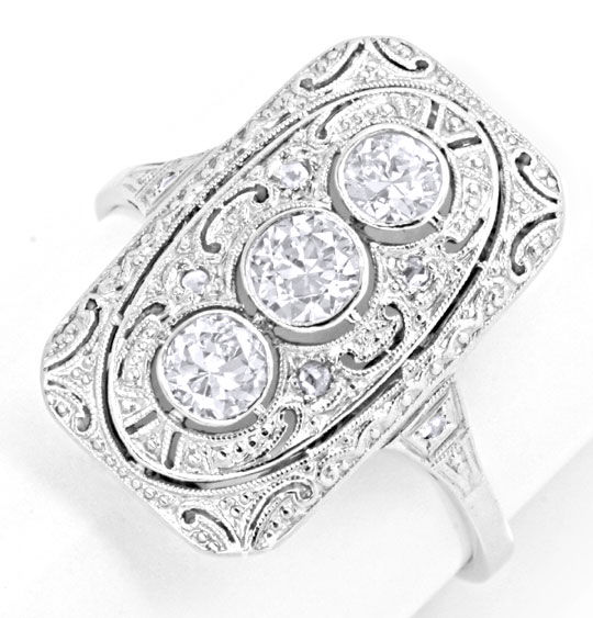 Foto 2 - Original antiker Art Deco Ring, Grosse Diamanten, S6123